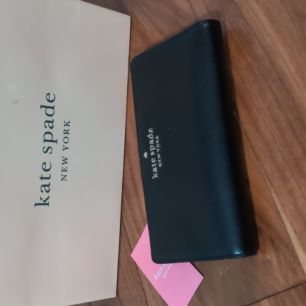 Kate Spade Saffino Leather Staci Large Slim Wallet Zip Compartment in Box❤️ - Picture 8 of 10